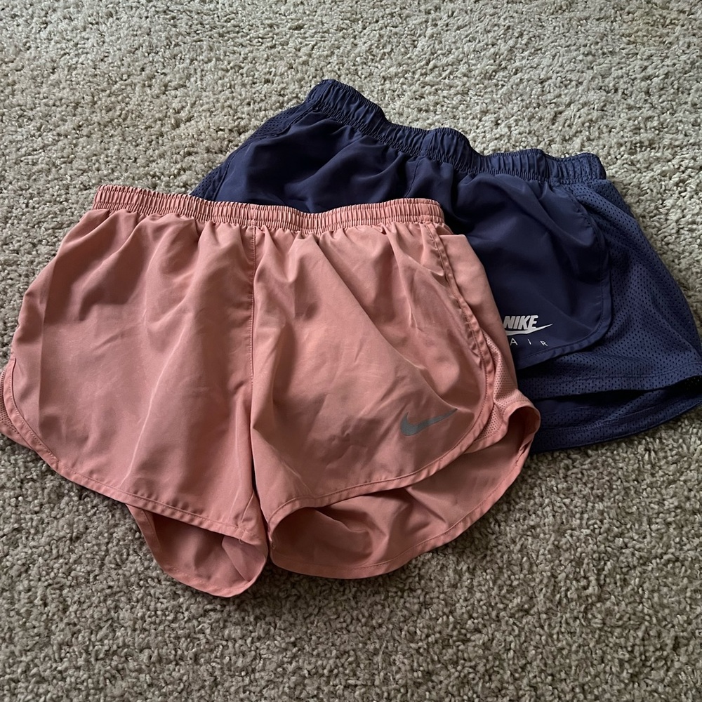 Nike Coral and Navy Running Shorts